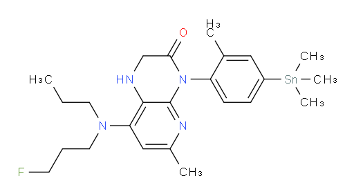 8-((3-fluoropropyl)(propyl)amino)-6-methyl-4-(2-methyl-4-(trimethylstannyl)phenyl)-1,2-dihydropyrido[2,3-b]pyrazin-3(4H)-one