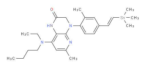 (E)-8-(butyl(ethyl)amino)-6-methyl-4-(2-methyl-4-(2-(trimethylstannyl)vinyl)phenyl)-3,4-dihydropyrido[2,3-b]pyrazin-2(1H)-one