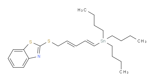 2-(((2E,4E)-5-(tributylstannyl)penta-2,4-dien-1-yl)thio)benzo[d]thiazole
