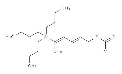 S-((2E,4E)-5-(tributylstannyl)hexa-2,4-dien-1-yl) ethanethioate