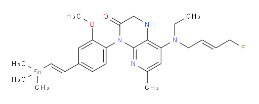 8-(乙基((E)-4-氟丁-2-烯-1-基)氨基)-4-(2-甲氧基-4-((E)-2-(三甲基锡基)乙烯基)苯基)-6-甲基-1,2-二氢吡啶并[2,3-b]吡嗪-3(4H)-酮