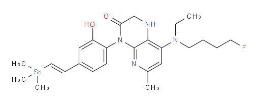 (E)-8-(乙基(4-氟丁基)氨基)-4-(2-羟基-4-(2-(三甲基锡基)乙烯基)苯基)-6-甲基-1,2-二氢吡啶并[2,3-b]吡嗪-3(4H)-酮