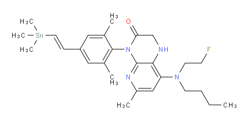 (E)-8-(丁基(2-氟乙基)氨基)-4-(2,6-二甲基-4-(2-(三甲基锡基)乙烯基)苯基)-6-甲基-1,2-二氢吡啶并[2,3-b]吡嗪-3(4H)-酮