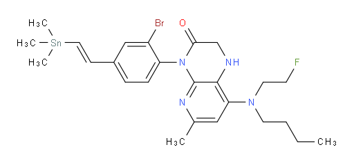 (E)-4-(2-溴-4-(2-(三甲基锡基)乙烯基)苯基)-8-(丁基(2-氟乙基)氨基)-6-甲基-1,2-二氢吡啶并[2,3-b]吡嗪-3(4H)-酮