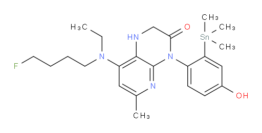 8-(ethyl(4-fluorobutyl)amino)-4-(4-hydroxy-2-(trimethylstannyl)phenyl)-6-methyl-1,2-dihydropyrido[2,3-b]pyrazin-3(4H)-one