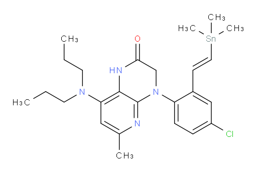 (E)-4-(4-chloro-2-(2-(trimethylstannyl)vinyl)phenyl)-8-(dipropylamino)-6-methyl-3,4-dihydropyrido[2,3-b]pyrazin-2(1H)-one
