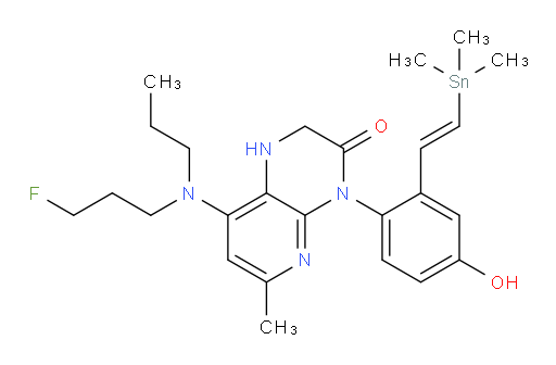 (E)-8-((3-fluoropropyl)(propyl)amino)-4-(4-hydroxy-2-(2-(trimethylstannyl)vinyl)phenyl)-6-methyl-1,2-dihydropyrido[2,3-b]pyrazin-3(4H)-one