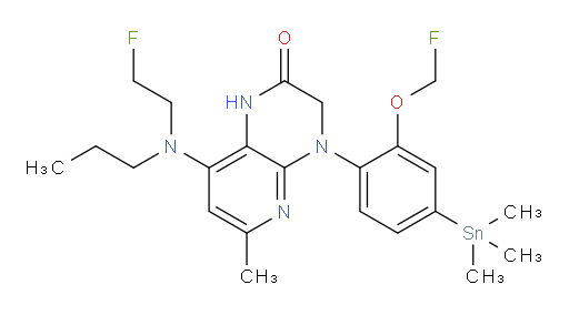 8-((2-fluoroethyl)(propyl)amino)-4-(2-(fluoromethoxy)-4-(trimethylstannyl)phenyl)-6-methyl-3,4-dihydropyrido[2,3-b]pyrazin-2(1H)-one