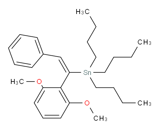 (E)-三丁基(1-(2,6-二甲氧基苯基)-2-苯基乙烯基)锡烷