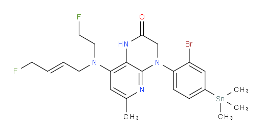 (E)-4-(2-bromo-4-(trimethylstannyl)phenyl)-8-((4-fluorobut-2-en-1-yl)(2-fluoroethyl)amino)-6-methyl-3,4-dihydropyrido[2,3-b]pyrazin-2(1H)-one