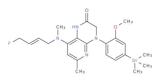 (E)-8-((4-fluorobut-2-en-1-yl)(methyl)amino)-4-(2-methoxy-4-(trimethylstannyl)phenyl)-6-methyl-3,4-dihydropyrido[2,3-b]pyrazin-2(1H)-one