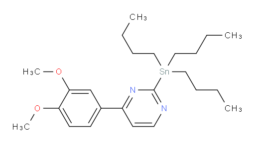 4-(3,4-dimethoxyphenyl)-2-(tributylstannyl)pyrimidine