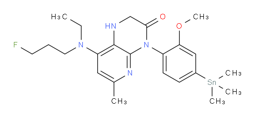 8-(ethyl(3-fluoropropyl)amino)-4-(2-methoxy-4-(trimethylstannyl)phenyl)-6-methyl-1,2-dihydropyrido[2,3-b]pyrazin-3(4H)-one