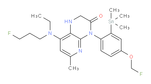 8-(ethyl(3-fluoropropyl)amino)-4-(4-(fluoromethoxy)-2-(trimethylstannyl)phenyl)-6-methyl-1,2-dihydropyrido[2,3-b]pyrazin-3(4H)-one
