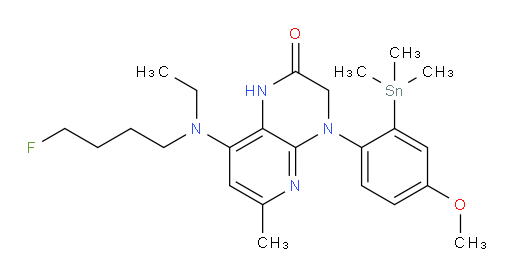 8-(ethyl(4-fluorobutyl)amino)-4-(4-methoxy-2-(trimethylstannyl)phenyl)-6-methyl-3,4-dihydropyrido[2,3-b]pyrazin-2(1H)-one