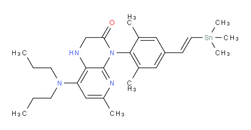 (E)-4-(2,6-dimethyl-4-(2-(trimethylstannyl)vinyl)phenyl)-8-(dipropylamino)-6-methyl-1,2-dihydropyrido[2,3-b]pyrazin-3(4H)-one