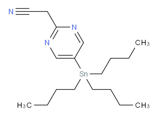 2-(5-(tributylstannyl)pyrimidin-2-yl)acetonitrile