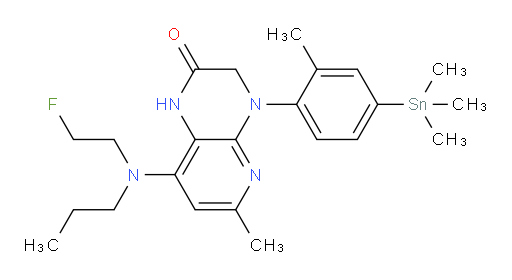 8-((2-fluoroethyl)(propyl)amino)-6-methyl-4-(2-methyl-4-(trimethylstannyl)phenyl)-3,4-dihydropyrido[2,3-b]pyrazin-2(1H)-one
