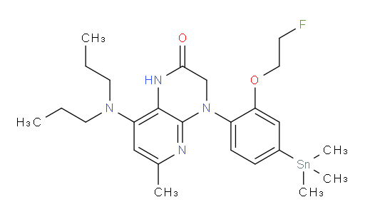 8-(dipropylamino)-4-(2-(2-fluoroethoxy)-4-(trimethylstannyl)phenyl)-6-methyl-3,4-dihydropyrido[2,3-b]pyrazin-2(1H)-one