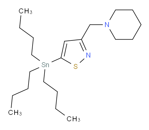 3-(哌啶-1-基甲基)-5-(三丁基锡基)异噻唑