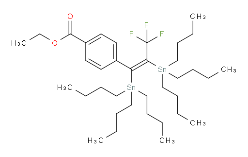 (Z)-ethyl 4-(3,3,3-trifluoro-1,2-bis(tributylstannyl)prop-1-en-1-yl)benzoate