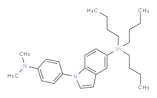 N,N-dimethyl-4-(5-(tributylstannyl)-1H-indol-1-yl)aniline