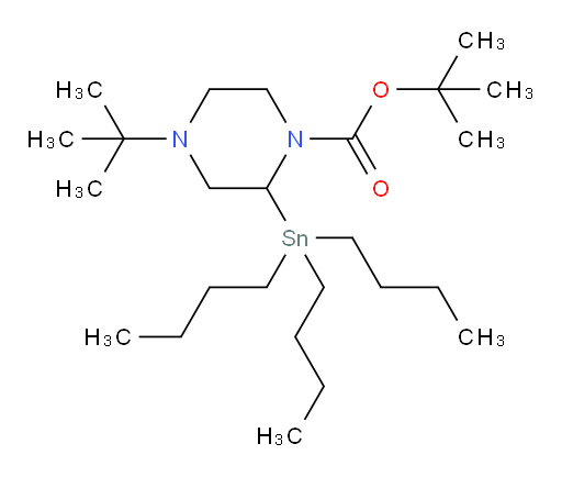 tert-butyl 4-(tert-butyl)-2-(tributylstannyl)piperazine-1-carboxylate
