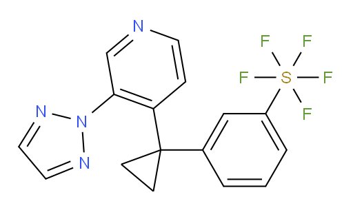 3-(1-(3-(2H-1,2,3-triazol-2-yl)pyridin-4-yl)cyclopropyl)(pentafluoromercapto)benzene