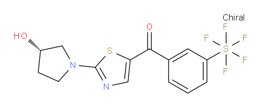 [3-[[2-[(3S)-3-hydroxy-1-pyrrolidinyl]-5-thiazolyl]carbonyl]phenyl]sulfur pentafluoride