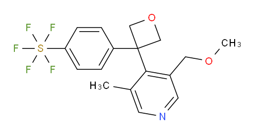 4-(3-(3-(methoxymethyl)-5-methylpyridin-4-yl)oxetan-3-yl)(pentafluoromercapto)benzene