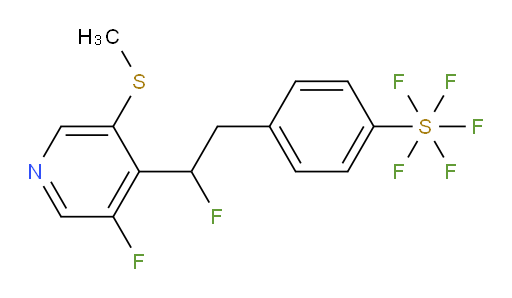 4-(2-fluoro-2-(3-fluoro-5-(methylthio)pyridin-4-yl)ethyl)(pentafluoromercapto)benzene
