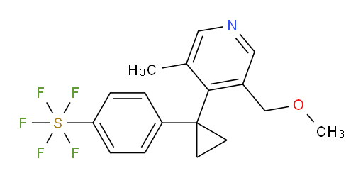 4-(1-(3-(methoxymethyl)-5-methylpyridin-4-yl)cyclopropyl)(pentafluoromercapto)benzene