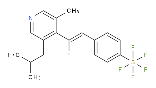 (Z)-4-(2-fluoro-2-(3-isobutyl-5-methylpyridin-4-yl)vinyl)(pentafluoromercapto)benzene