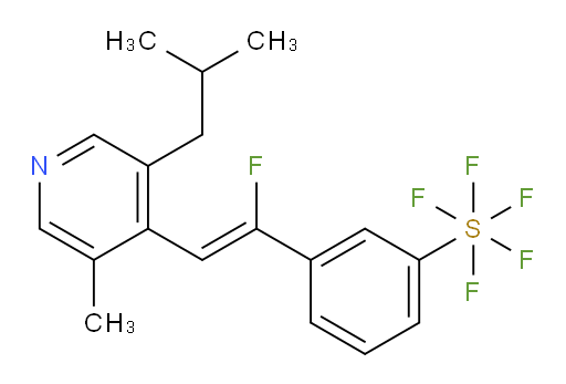 (Z)-3-(1-fluoro-2-(3-isobutyl-5-methylpyridin-4-yl)vinyl)(pentafluoromercapto)benzene