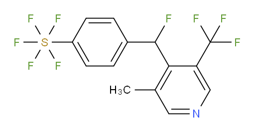 4-(fluoro(3-methyl-5-(trifluoromethyl)pyridin-4-yl)methyl)(pentafluoromercapto)benzene