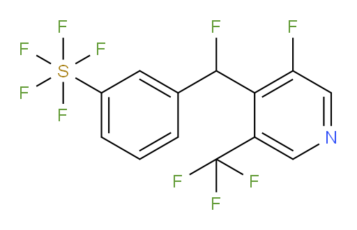 3-(fluoro(3-fluoro-5-(trifluoromethyl)pyridin-4-yl)methyl)(pentafluoromercapto)benzene