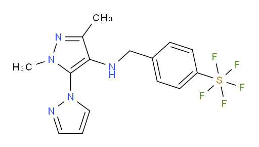 4-(((2',5'-dimethyl-2'H-[1,3'-bipyrazol]-4'-yl)amino)methyl)(pentafluoromercapto)benzene