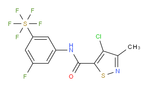 [3-[[(4-chloro-3-methyl-5-isothiazolyl)carbonyl]amino]-5-fluorophenyl]sulfur pentafluoride