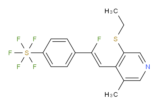 (Z)-4-(2-(3-(ethylthio)-5-methylpyridin-4-yl)-1-fluorovinyl)(pentafluoromercapto)benzene
