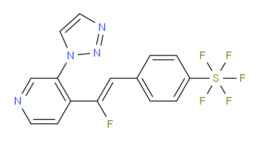 (Z)-4-(2-(3-(1H-1,2,3-triazol-1-yl)pyridin-4-yl)-2-fluorovinyl)(pentafluoromercapto)benzene