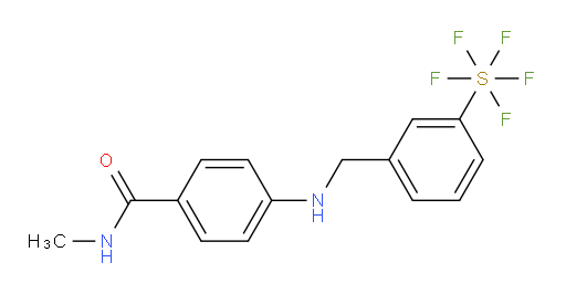 4-((3-(pentafluoromercapto)benzyl)amino)-N-methylbenzamide