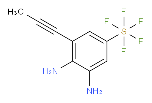 3,4-diamino-5-(prop-1-yn-1-yl)(pentafluoromercapto)benzene
