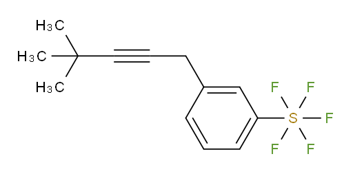 3-(4,4-dimethylpent-2-yn-1-yl)(pentafluoromercapto)benzene