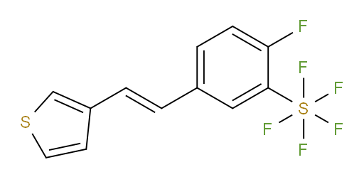 [2-fluoro-5-[2-(3-thienyl)ethenyl]phenyl]sulfur pentafluoride
