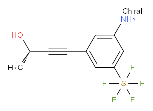 (S)-4-(3-amino-5-(pentafluoromercapto)phenyl)but-3-yn-2-ol