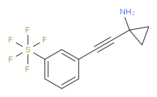 3-((1-aminocyclopropyl)ethynyl)(pentafluoromercapto)benzene