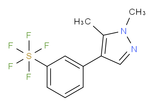 3-(1,5-dimethyl-1H-pyrazol-4-yl)(pentafluoromercapto)benzene