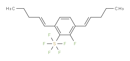 2-fluoro-3,6-di((E)-pent-1-en-1-yl)(pentafluoromercapto)benzene