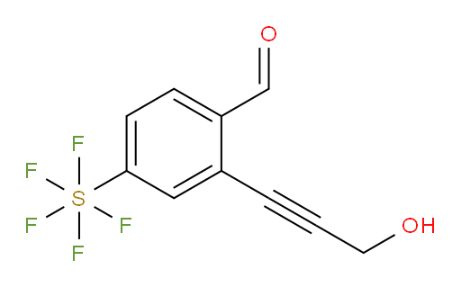 2-(3-hydroxyprop-1-yn-1-yl)-4-(pentafluoromercapto)benzaldehyde