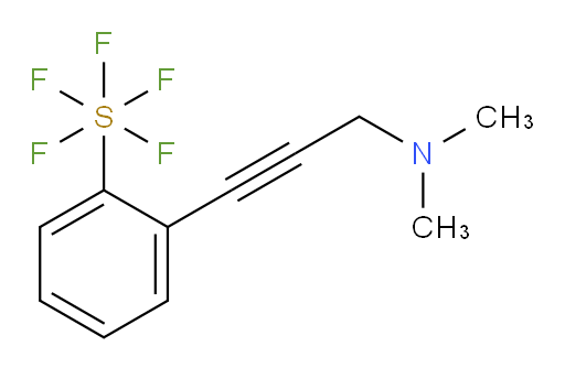 2-(3-(dimethylamino)prop-1-yn-1-yl)(pentafluoromercapto)benzene